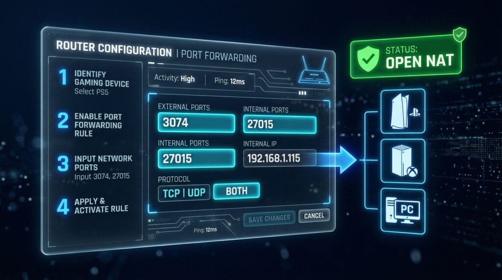 How to Port Forward for Gaming Step by Step for PS5 Xbox and PC