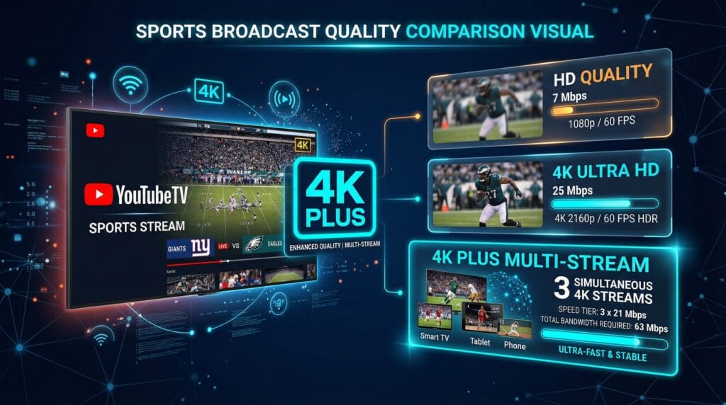 Internet Speed for YouTube TV Requirements for 4K and Live Sports