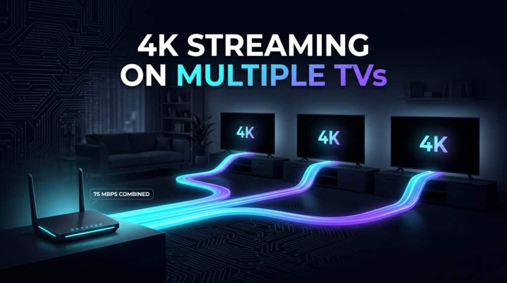 Internet Speed for 4K Streaming on Multiple TVs at Once