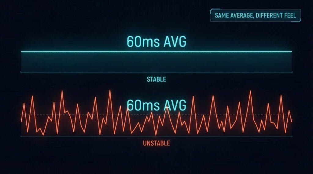 Why Two Identical Ping Numbers Can Feel Completely Different